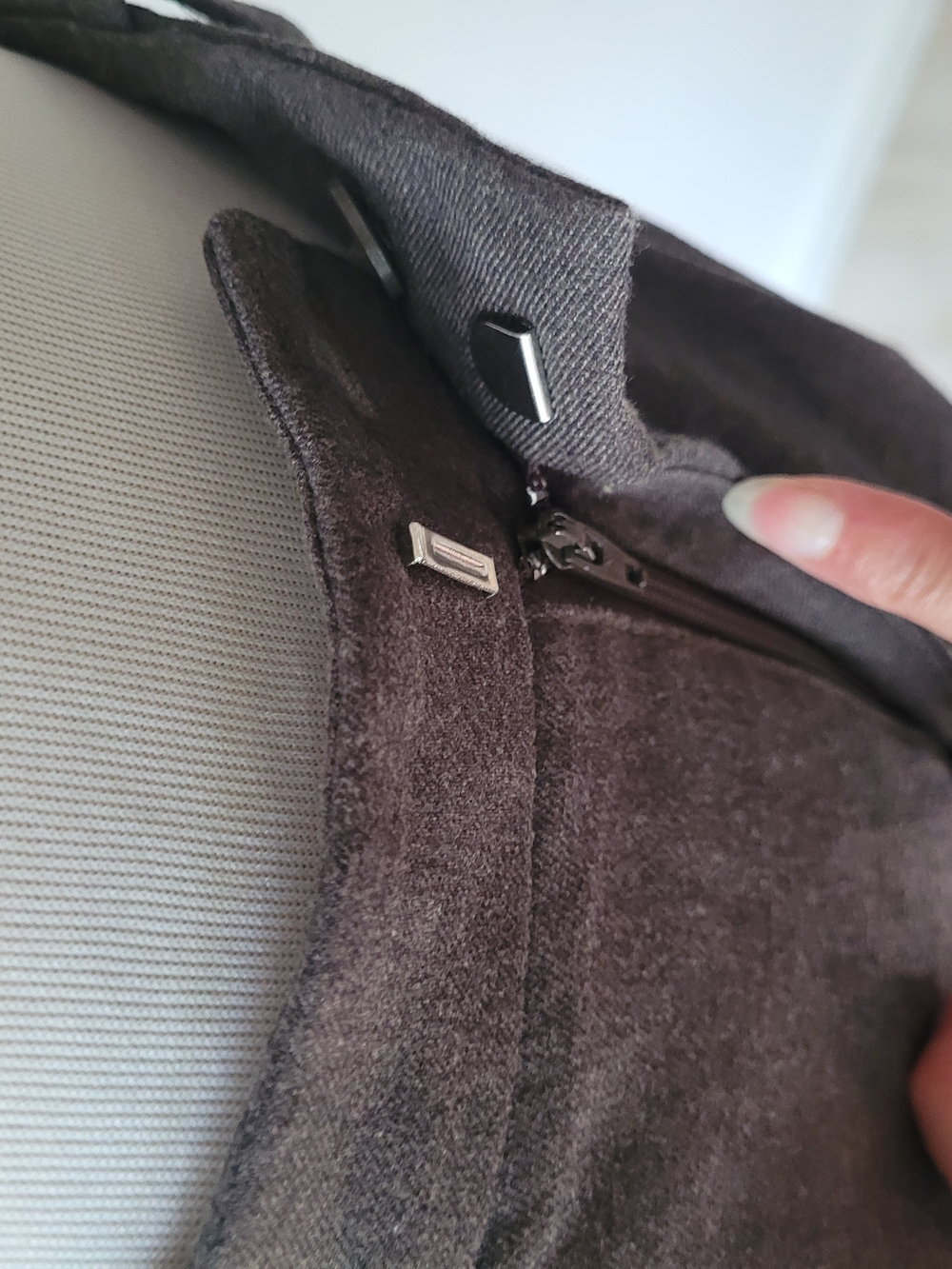 MANGO Tailored High-Waist Wool Blend Trousers Pants in Charcoal - Picture 4 of 13